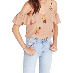 NWT Madewell Cold Shoulder Silk Camisole in Cactus Earthen Sand